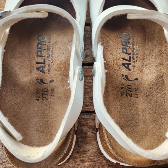 Birkenstock White Leather Mules - Picture 3 of 5